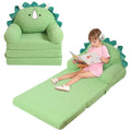 Momcaywex Foldable Kids Sofa, Triceratops Toddler Couch With Tri Folding Foam Cushions, Comfy Kids Couch For Age 3-6