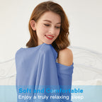 Amyhomie Cooling Blanket, 100% Rayon Derived From Bamboo, Cool Summer Blanket For Hot Sleepers Soft Comfy Lightweight Blankets F