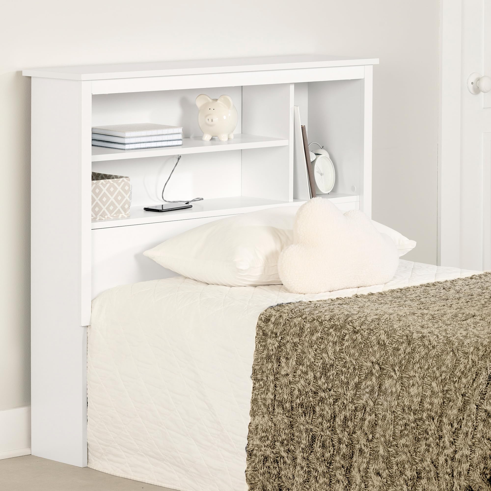 South Shore Gramercy Headboard, Twin, Pure White
