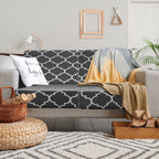 Newwiee 12 Pcs Patio Stretch Sofa Cushion Covers Outdoor Cushion Cover Replacement Couch Slipcover Sofa Seat Cover Flexibility Chair Cushion Cover Porch Patio Furniture Protector (Dark Gray,Plaid)