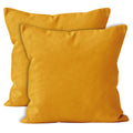 Encasa Xo Throw Pillow Covers 18X18 In Set Of 2 Mango | No Inserts | Cotton Pillow Covers For Living Room, Bed, Sofa, Couch | De