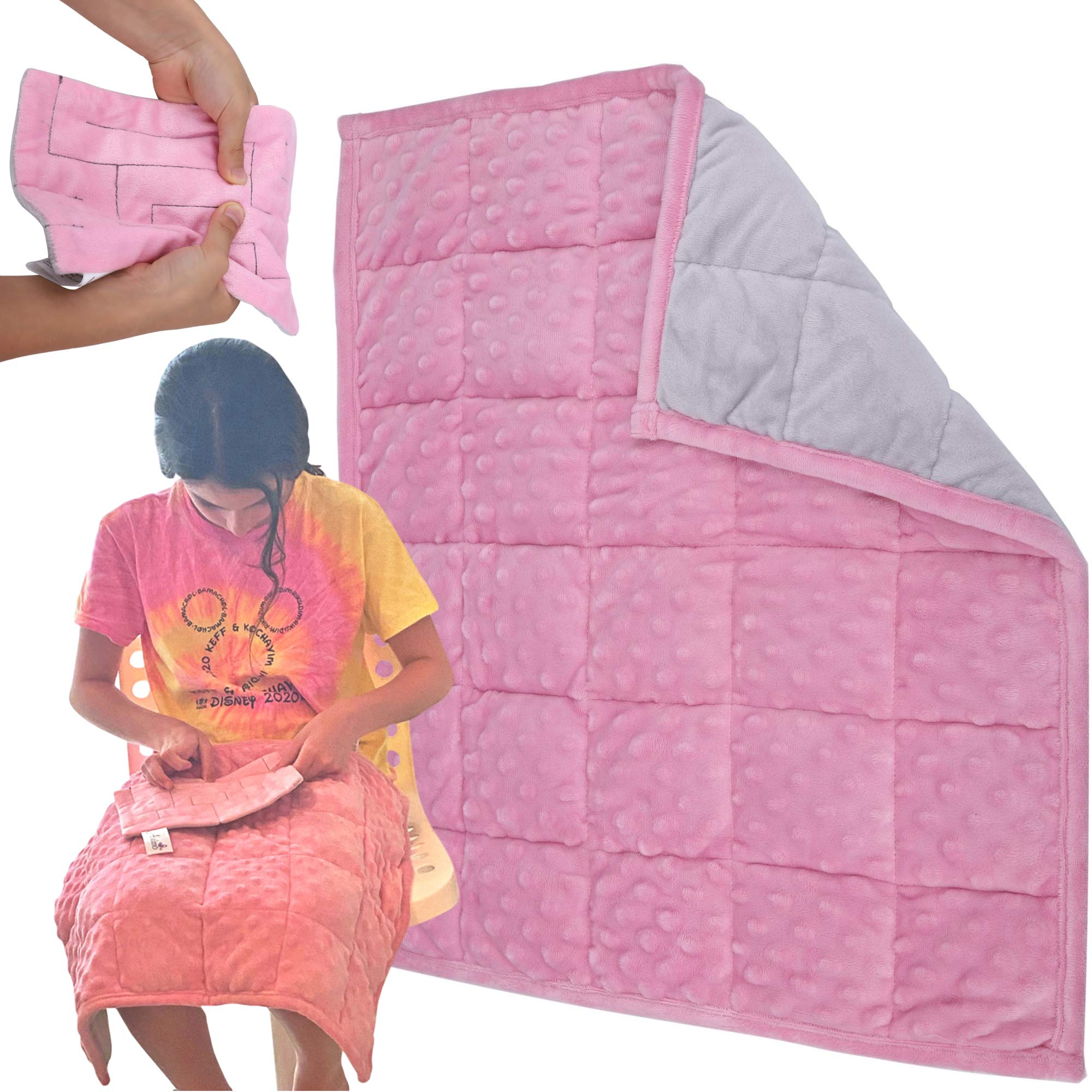 Aviano Weighted Lap Pad For Kids Blanket - 5 Lbs. Bundled With Fidget Marble Maze - Sensory Tools, Sensory Weighted Lap Blanket,