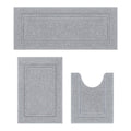 SHACOS Bathroom Runner Rugs Set of 3 Ultra Soft Bath Mat with U Shaped Toilet Rug Absorbent Non Slip Microfiber Bath Rugs for Ba