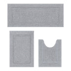 SHACOS Bathroom Runner Rugs Set of 3 Ultra Soft Bath Mat with U Shaped Toilet Rug Absorbent Non Slip Microfiber Bath Rugs for Ba