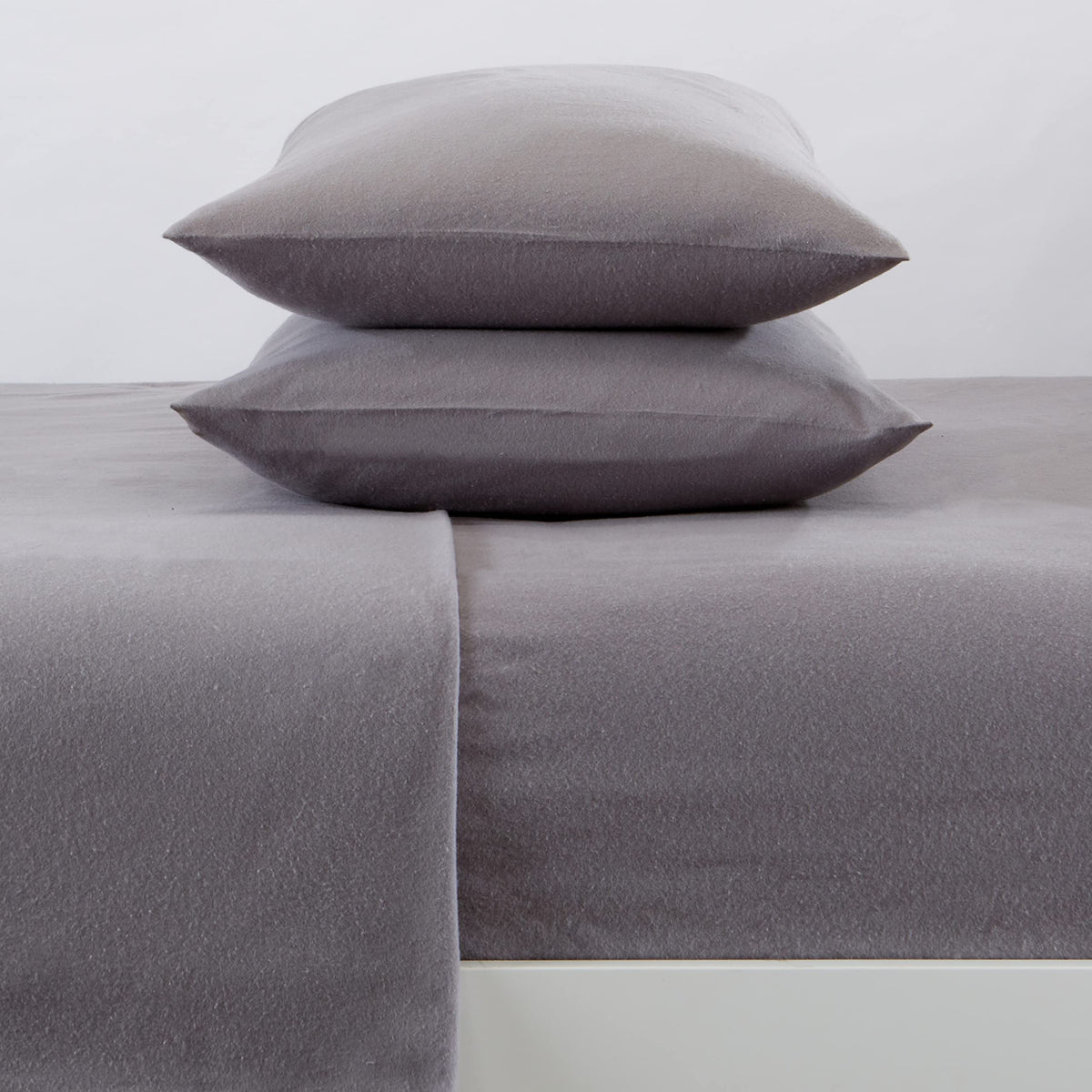 Great Bay Home 100% Turkish Cotton King Flannel Sheets Set | Deep Pocket, Soft Sheets | Warm, Double Brushed Bed Sheets | Pre-Sh