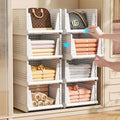 Verat 8 Pieces Wardrobe Organizer/Stackable Drawers/Storage Organiser/Foldable/Almirah/Closet Basket/Cupboard/Shirt Storage Stac