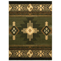 YHSF South West Native American Area Rug C318 (Sage Green, 5 Feet x 7 Feet)