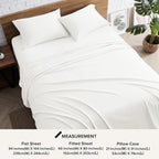 Ugg Hedi Queen Sheet Set 4-Piece Luxury Cooling Sheets Deep Pockets Premium Bedding With 2 Pillow Shams Hypoallergenic Machine Washable Soft Lightweight Bed Set For Bedroom, Queen, White