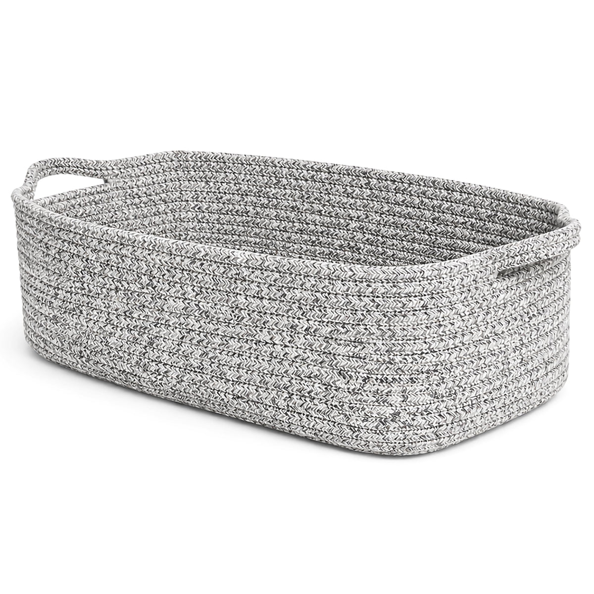 GIFTEXPRESS Gray Woven Basket  15 x 10 x 5 Cotton Rope Organizing Baskets for Baby Items or Cat & Dog Toys  Cute Soft Gift 
