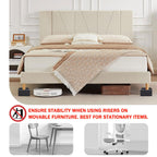 ANNKUT 3 Inch Heavy Duty Adjustable Bed Risers, Supports Up to 1,300 Lbs, 4 Pack Black for Bed, Sofa, Table, Couch