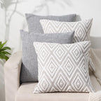 Hpuk Decorative Throw Pillow Covers Set Of 4 Couch Pillows Accent Cushion Cover For Couch Sofa Living Room, 20'X20' Inches, Grey