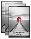 ELSKER&HOME 24x36 Poster Frame 3 Pack, Black Picture Frame for Horizontal or Vertical Wall Mounting, Sturdy and Scratch-proof