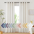 Nicetown Linen Curtains 135 Inches Length For Living Room, Grommet Linen Blend Window Treatments Privacy With Light Filtering Fo