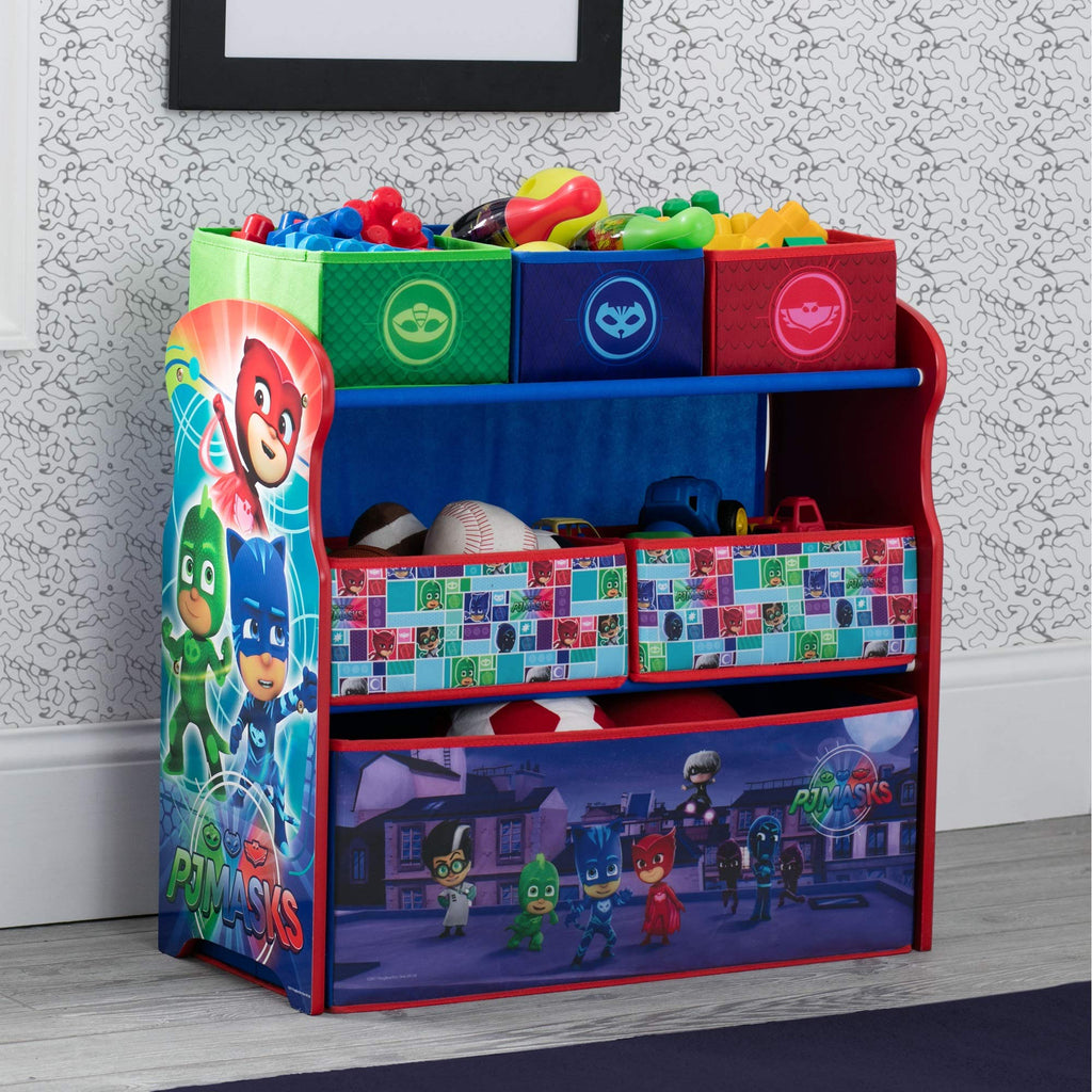 Delta Children 6 Bin Design And Store Toy Organizer - Greenguard Gold Certified,Pj Masks