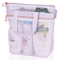 DV Lifestyle Mesh Shower Caddy Portable 10.2x9.9 Shower Bag with Zipper & 2 Pockets. Shower Tote Ideal for Gym, Travel, Camp, 