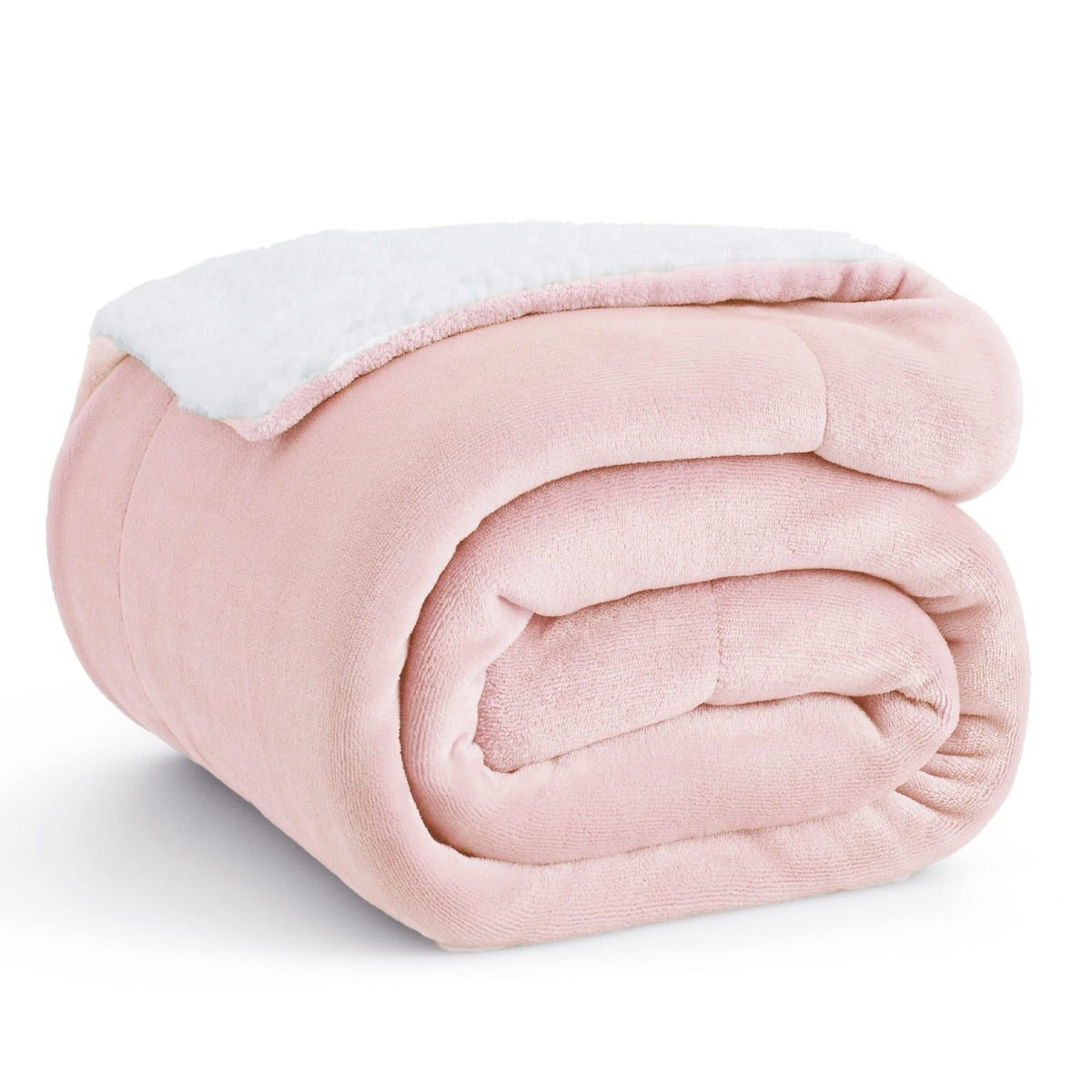 Bedsure Sherpa Fleece Throw Blanket For Couch - Thick And Warm Blankets For Winter, Soft And Fuzzy Throw Blanket For Sofa, Pink,