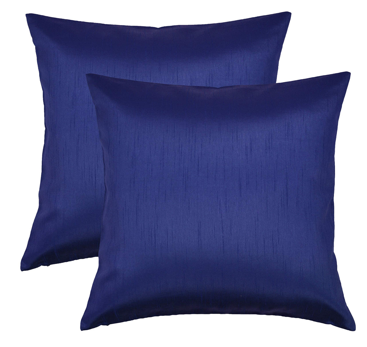 Aiking Home 26X26 Inches Faux Silk Square European Shams, Zipper Closure, Royal (Set Of 2)