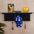 Tied Ribbons Wall Mounted Wooden Wall Shelf Cum Key Hanger Key Organizer For Home Wall DCor Office Living Room
