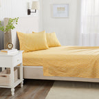 Great Bay Home 4-Piece Floral Print Ultra-Soft Microfiber Sheet Set. Wrinkle Free, Comfortable, All-Season Bed Sheets. (Full, Fading Floral)