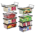 Ispecle Chest Freezer Organizer Bins 8 Pack - Fit 7 Cu.Ft Deep Freezer, 2 Adjustable Hanging Baskets And 6 Pack Stackable Freeze