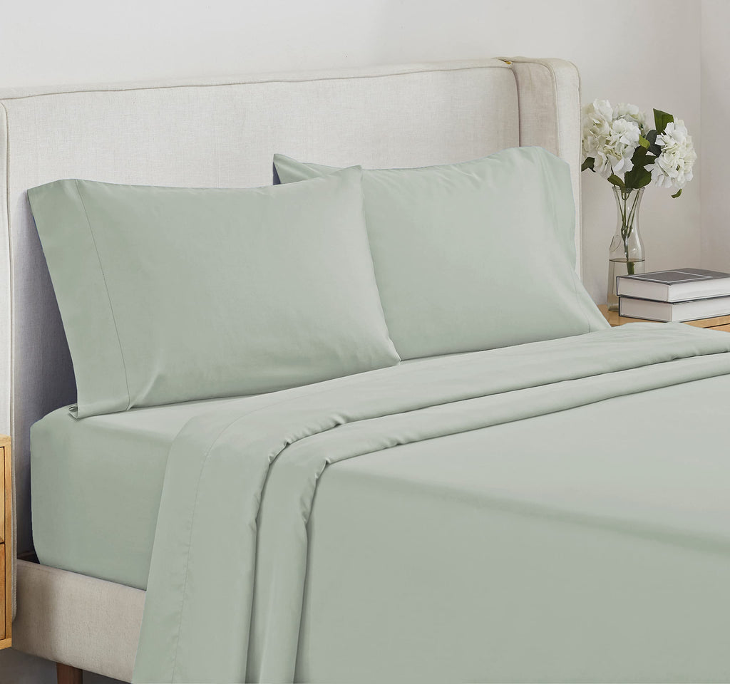 California Design Den - Finest Luxury Queen Bed Sheets Set, Soft 100% Cotton Cooling Sheets Deep Pockets Snug Fit Elastic, 500 T