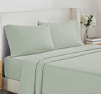 California Design Den - Finest Luxury Queen Bed Sheets Set, Soft 100% Cotton Cooling Sheets Deep Pockets Snug Fit Elastic, 500 T