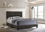 Coaster Home Furnishings Mapes Transitional Fabric Upholstered Queen Size Panel Bed Frame 50-inch Headboard Charcoal 305746Q