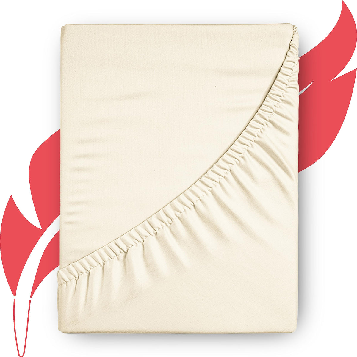 Ashton Sheets Luxury Egyptian Cotton King Fitted Sheet Only - 1000-Thread-Count 16' Deep Pocket King Fitted Sheet, Easy Snug Fi