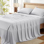 Andency Light Grey King Size Sheets Set, 100% Viscose Derived From Bamboo, Cooling King Sheets, Deep Pocket Up To 16', Silky Soft Bed Sheets, Hotel Luxury Breathable Bedding Sheets & Pillowcases…