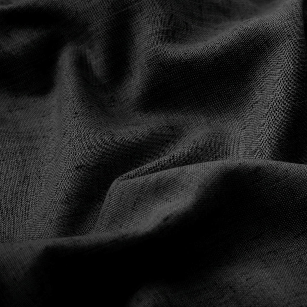 Koufall Black Back Tab Rod Pocket Linen Sheer Curtains For Living Room 52X90 Inches Long