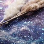 Galaxy Round Rugs, Universe Space Nebula Stars Starry Carpet Large Floor Mat For Living Room, Bedroom (Galaxy, 2.6 Ft Diameter)