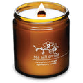 Hemlock Park Crackling Wood Wick Candle Handcrafted with Natural Coconut Wax (Large 16 oz, Sea Salt Orchid)