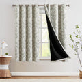 Jinchan 100% Blackout Curtains 63 Inch Length 2 Panels Sage Green Damask Medallion Window Curtains For Bedroom Grommet Thermal Insulated Drapes For Living Room Vintage Luxury Window Treatments Set