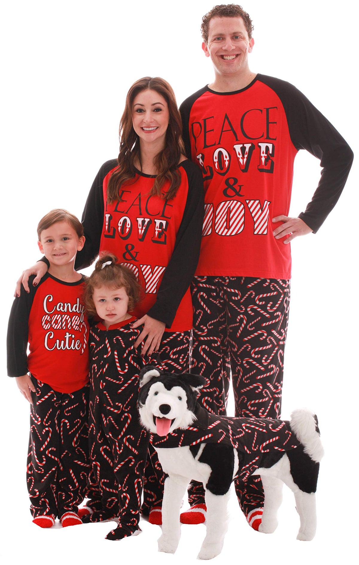 #Followme Candy Cane Dog Jacket Clothes For Dogs 6747-10179B-S