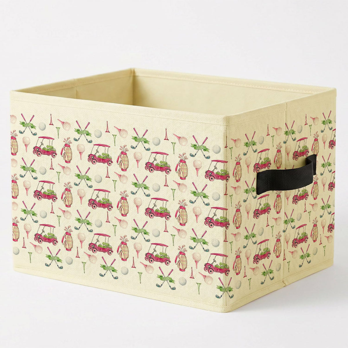 RKQIEG Pink Golf Cart Sports Storage Bins Box with Handles