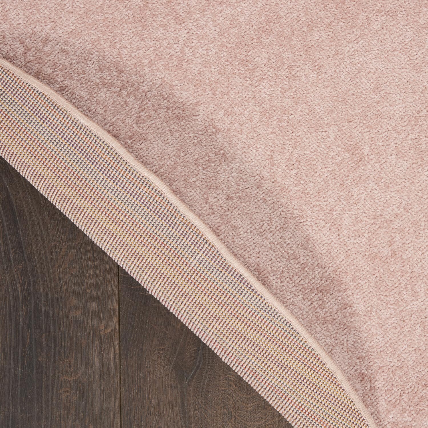 Nourison Essentials Indoor/Outdoor Pink 6' X Round Area -Rug, Easy -Cleaning, Non Shedding, Bed Room, Living Room, Dining Room, Backyard, Deck, Patio (6 Round)