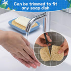 4Pcs Soap Lifting Pad For Bar Soap,Beige Non-Slip Soap Saver Pads Self Draining Soap Bars Holder Pads For Kitchen Bathroom Trave