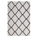 Modway Marja Moroccan Trellis 8X10 Area Rug With Lattice Design In Ivory And Charcoal