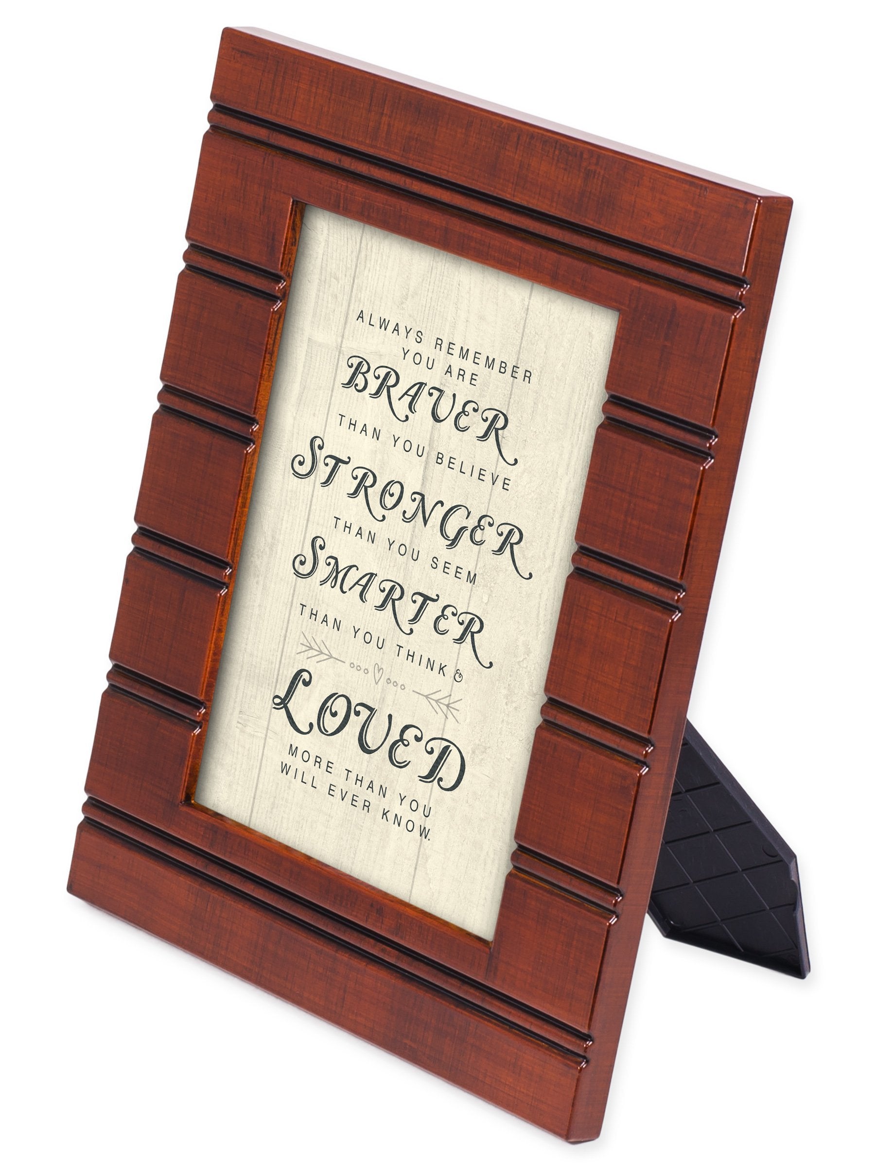 Cottage Garden You Are Braver, Stronger And Smarter Than You Know Wood Finish 8 X 10 Framed Wall Art Plaque