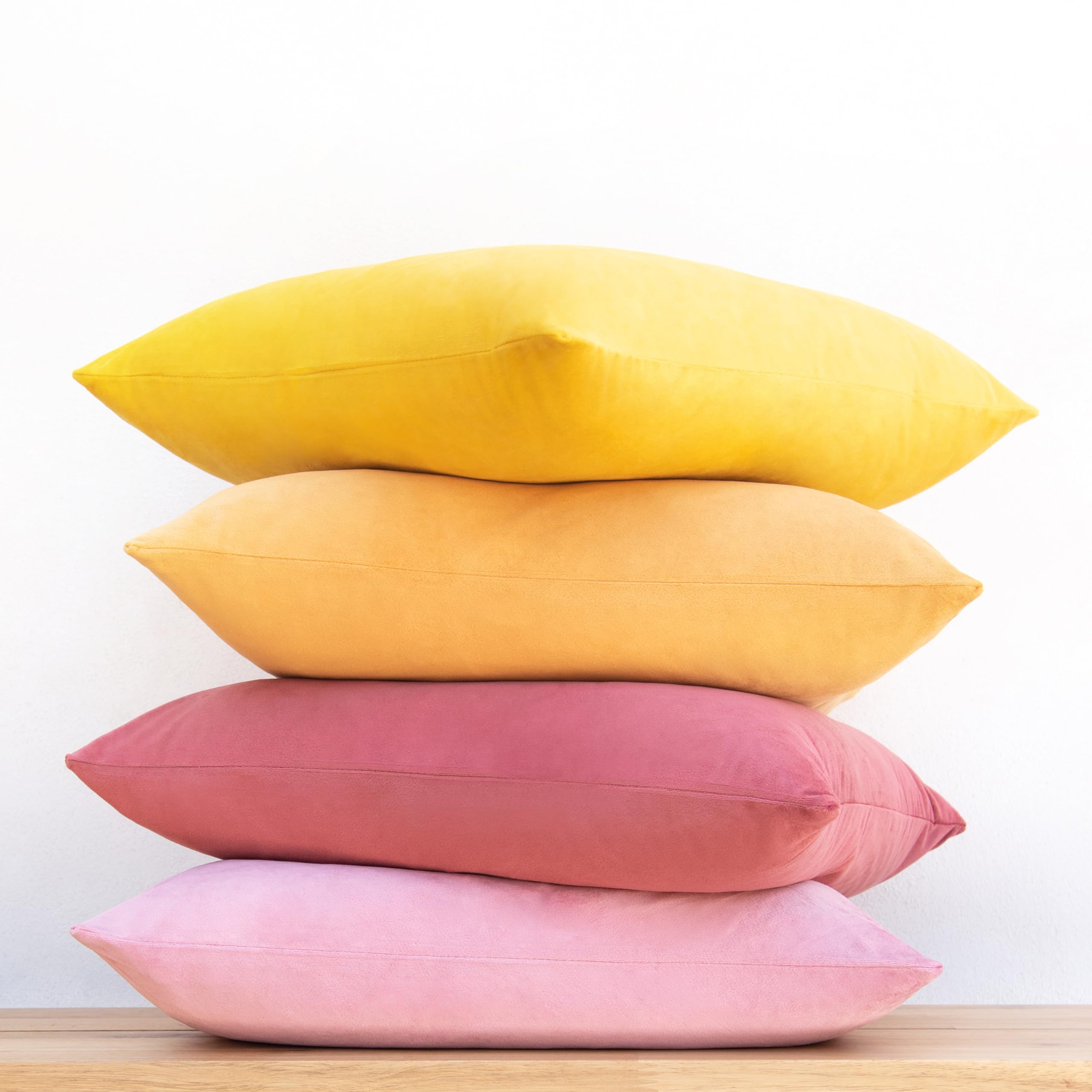 Monday Moose Decorative Throw Pillow Covers Cushion Cases, Set Of 4 Soft Velvet Modern Designs, Mix And Match For Home Decor, Pi