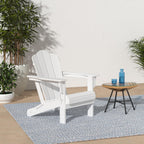 Kingyes Folding Adirondack Chair Set Of 4, Hdpe All-Weather Folding Adirondack Chair, White