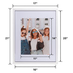 Beyond Your Thoughts 16''X20'' With Matted For 11''X14'' Wood + Glass (Hang/Stand) White Picture Photo Frame Photo For Wall Top-