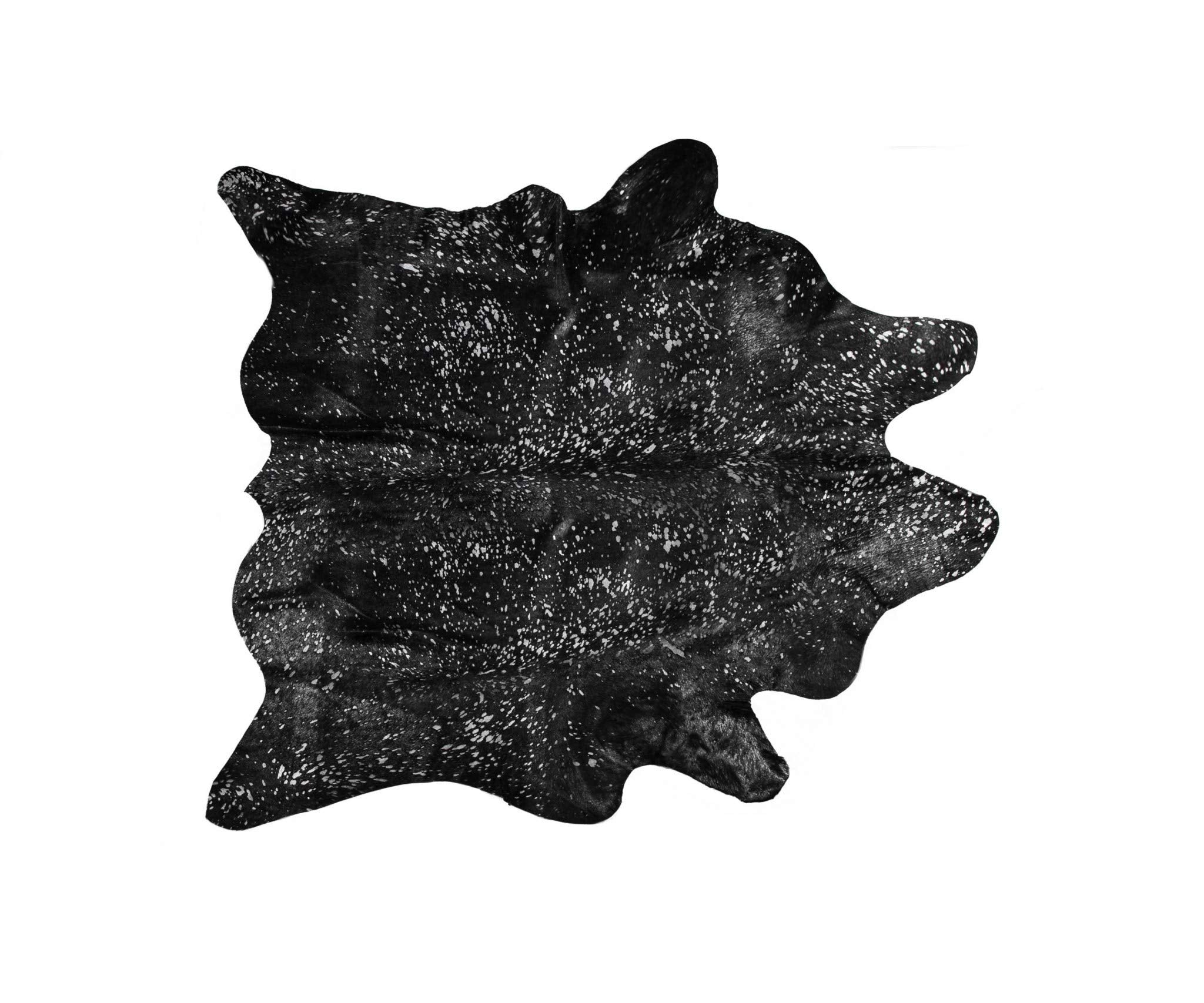HomeRoots 72' X 84' Black and Gold Cowhide - Area Rug