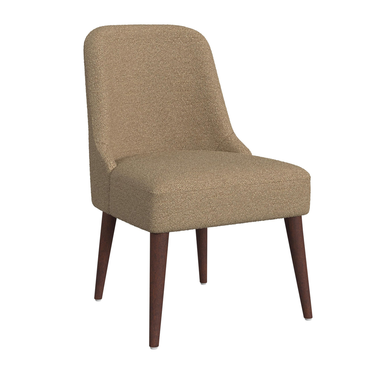 Homepop Home Decor | Upholstered Hemet Gayle Side Dining Chair | Decorative Home Furniture, Brown Boucle (Single Pack)