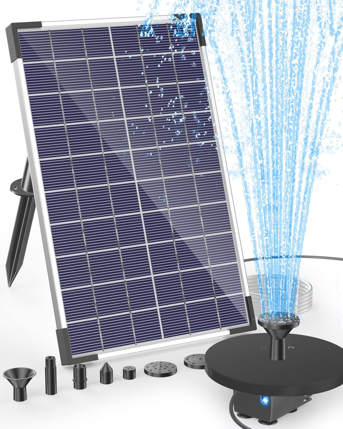Biling 7.5W Solar Water Pump Outdoor, Solar Pond Pump Solar Fountain With Diy 5Ft Tubing For Samll Ponds, Garden Pool And Bird B