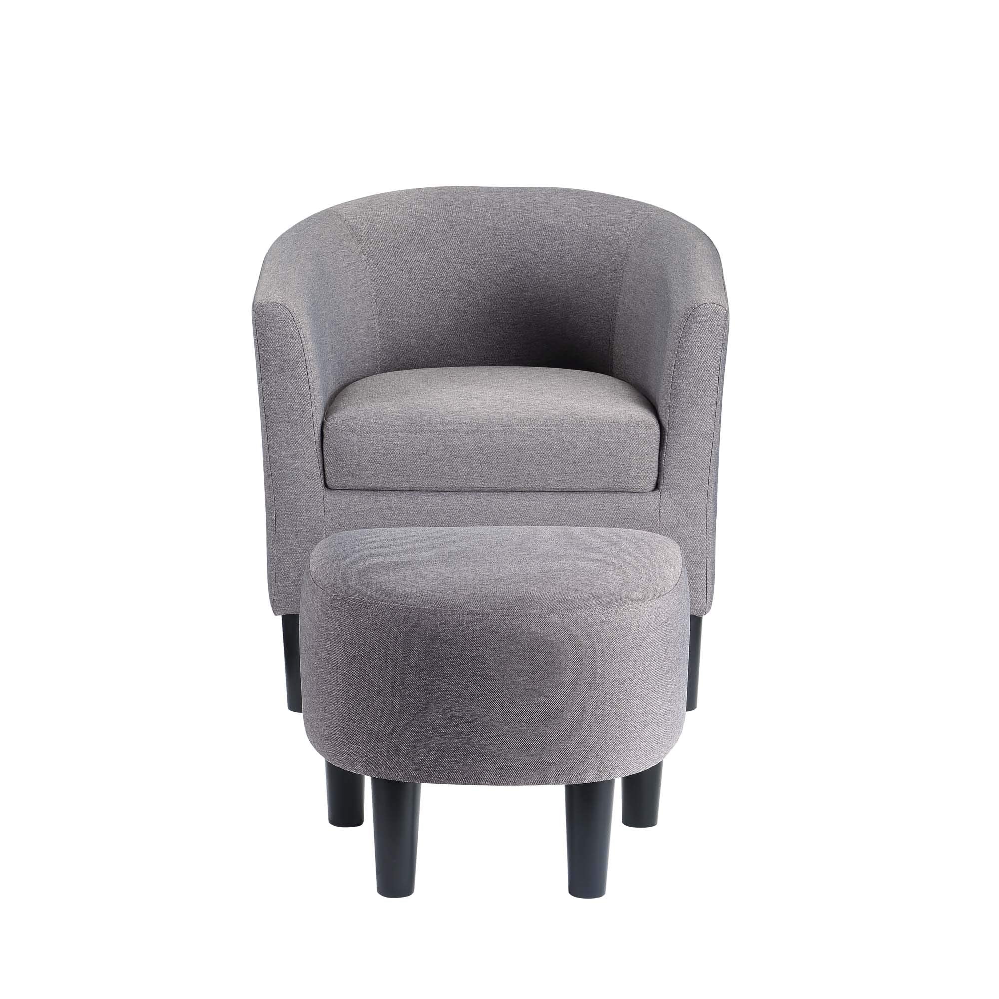 Convenience Concepts Take a Seat Churchill Accent Chair with Ottoman - Thumbnail 3