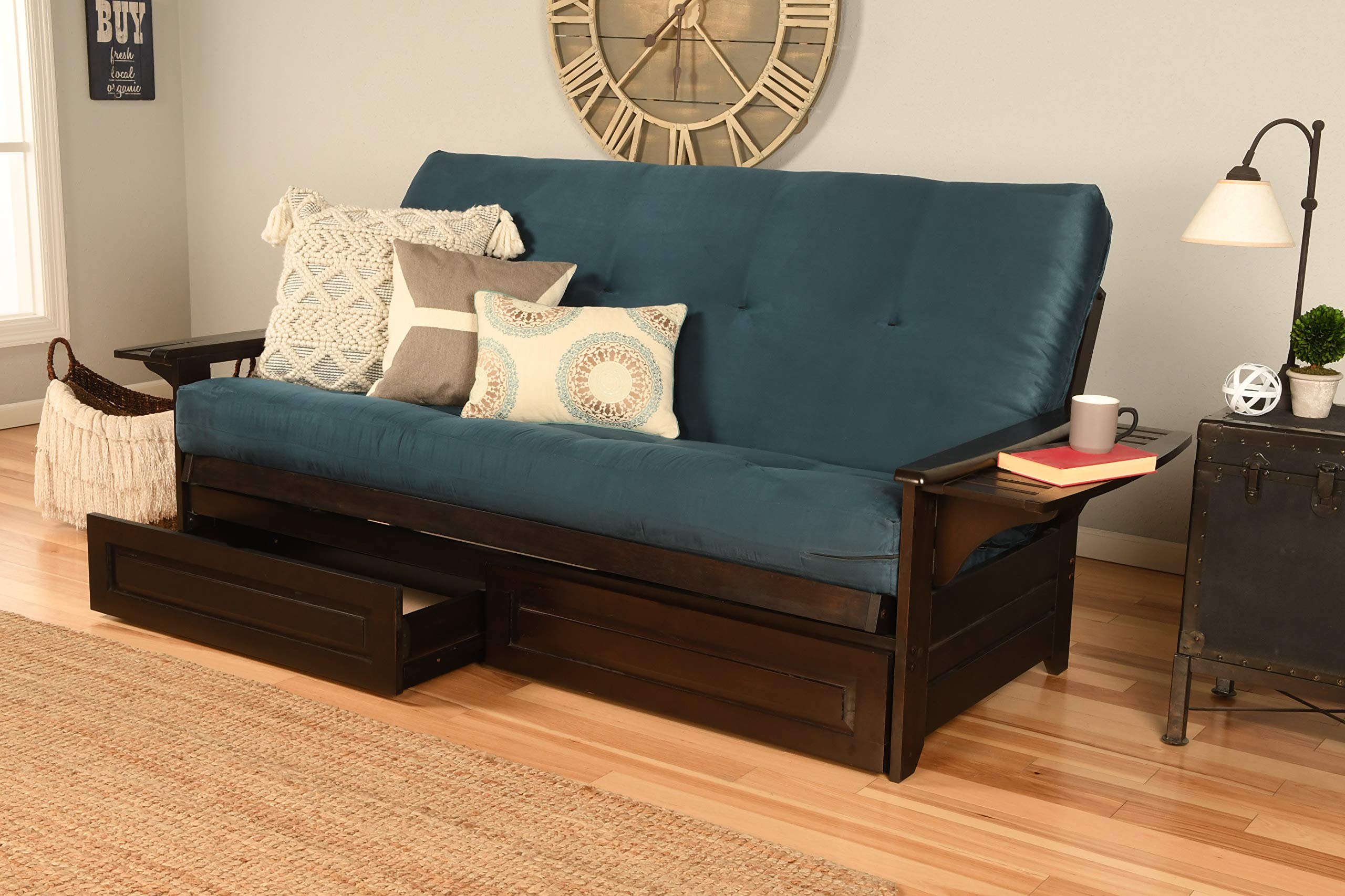 Kodiak Futons Phoenix Sofa Bed, Full, Suede Navy