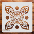 Kachi Pencil Mandala Art Stencils for Art, Craft and Painting, Size 6 x 6 inch Reusable Stencil for Painting, Fabric, Glass, Wal
