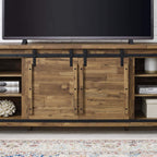 Modway Cheshire 70" Tv Stand Rustic Sliding Door Dining Room Cabinet Storage Buffet Table Sideboard