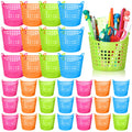 Jexine 32 Pcs Pencil Cup Bulk Pencil Basket Cute Pen Holder Cute Pen Holder Pen Holders Pen Organizer Stationery Caddy Different